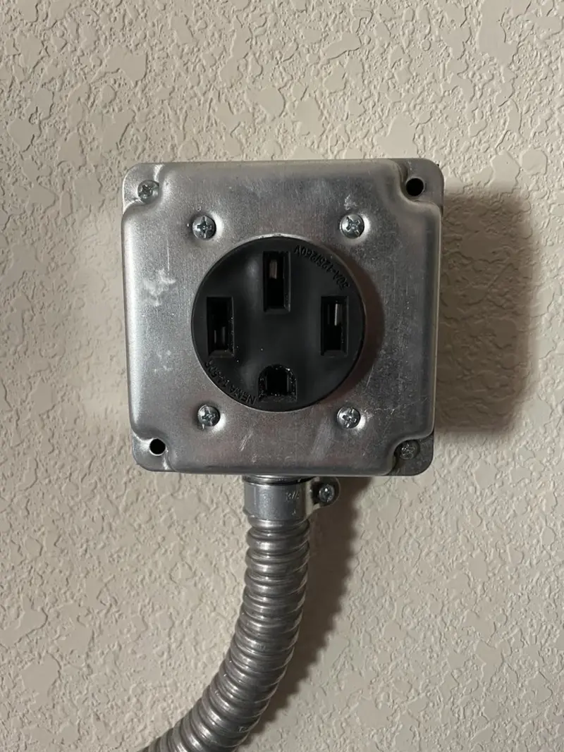 NEMA 14-50 outlet installed for Smart Home Electrical in Peru